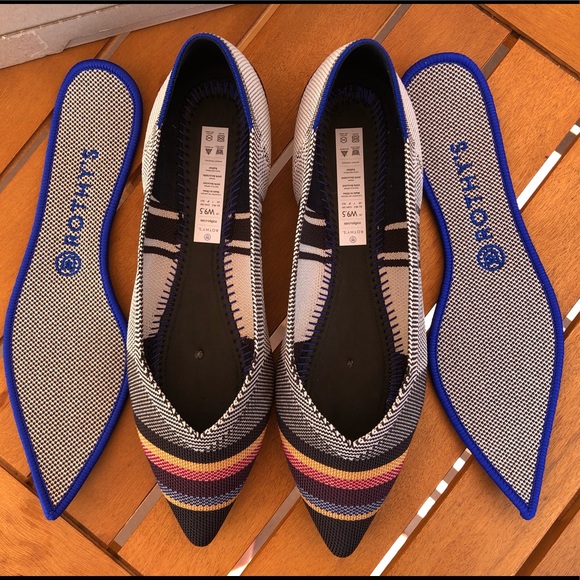 BNIB Rothy’s VIB Inverse Stripe points, 9.5 - Picture 4 of 7